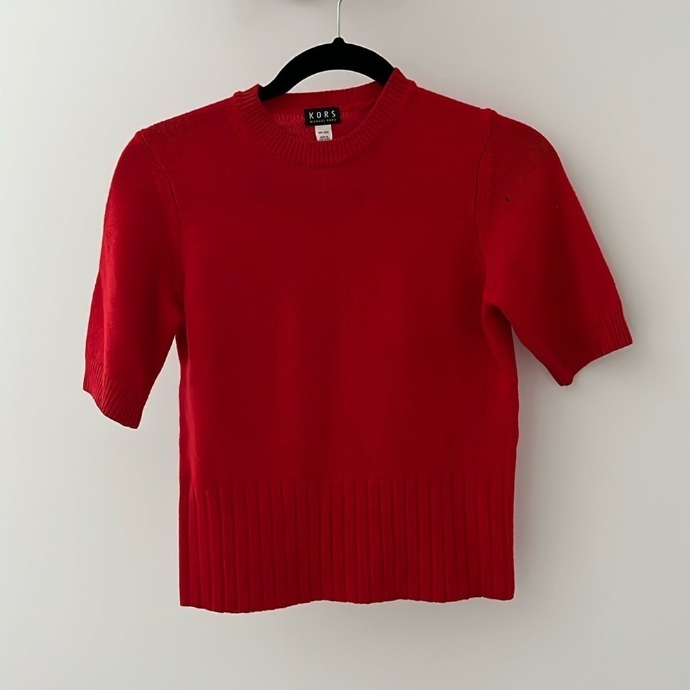 KORS Michael Kors red 100% wool sweater size S